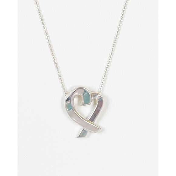 Tiffany & Co. Jewelry - TIFFANY & CO Paloma Picasso
Loving Heart Pendant Necklace Sterling Silver Signed